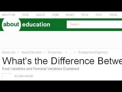 Nominal Wages Vs  Real Wages