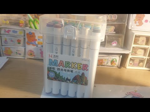 Bút Màu Nước Marker - (unboxing) màu nước marker giá rẻ/dương tổng hợp