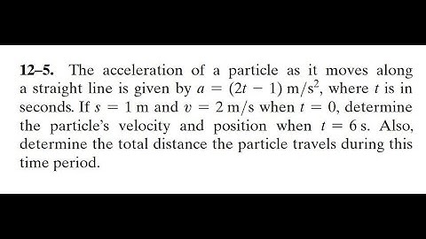 12–5. The acceleration of a particle as it moves along a straight line #HibbelerDynamics15thEdition