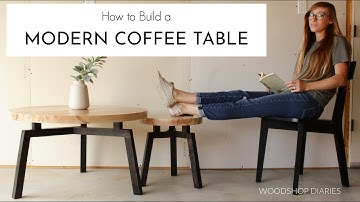 How to Build a MODERN Round Wood Coffee Table