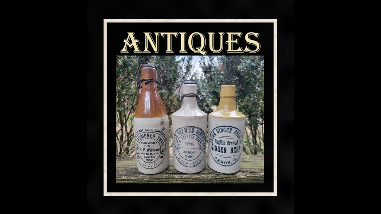 Amazing Antiques - Old Ohio Stoneware Bottles - Bottle Digging - Antique Store - Flea Market - Akron
