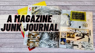 Making an Art Junk Journal from a Magazine | Junk Journal with me!