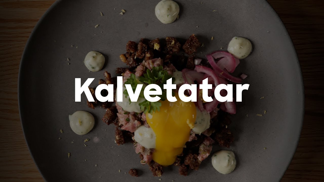 Hjemmerørt tatar med rugbrødsknas - YouTube