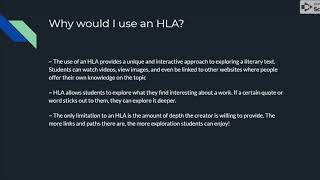 Hypertext Literary Analysis