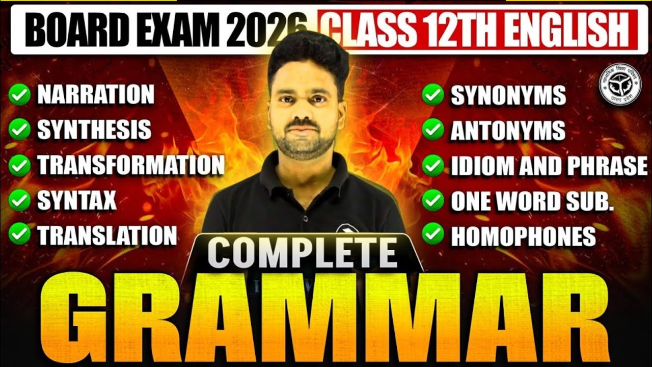 Complete English Grammar One Shot | Class 12th English Grammar Board ...