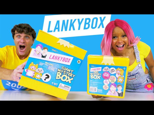 Lankybox Big Boxy Mystery Box, Yellow Surprise Box with Plush