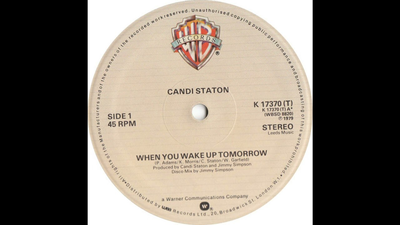 洋楽 When You Wake Up Tomorrow/Candi Staton Candi Staton - When You Wake Up Tomorrow (12
