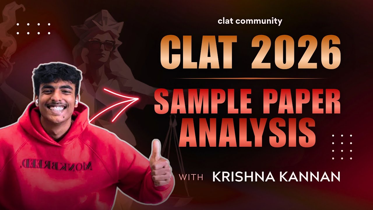 CLAT SAMPLE PAPER ANALYSIS | 2026 LIVE CLASS | KRISHNA SIR | CLAT ...