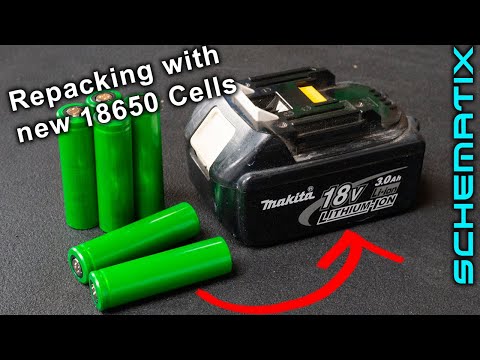 Repacking Makita 18v Lithium battery with New Cells (Save $$$&rsquo;s)