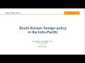 South Korean foreign policy in the Indo-Pacific