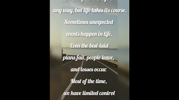 How do you deal with unexpected events in life? motivational video.