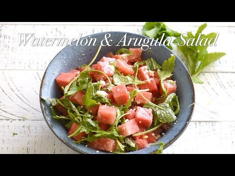 Watermelon Salad w Arugula and Feta