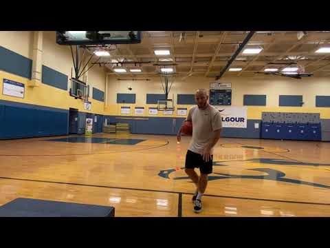Basketball Dribbling Practice with Markers