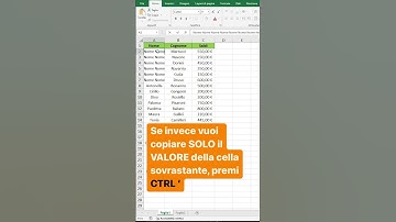 Scorciatoie su Excel pt. 2 #shortvideo  #excel