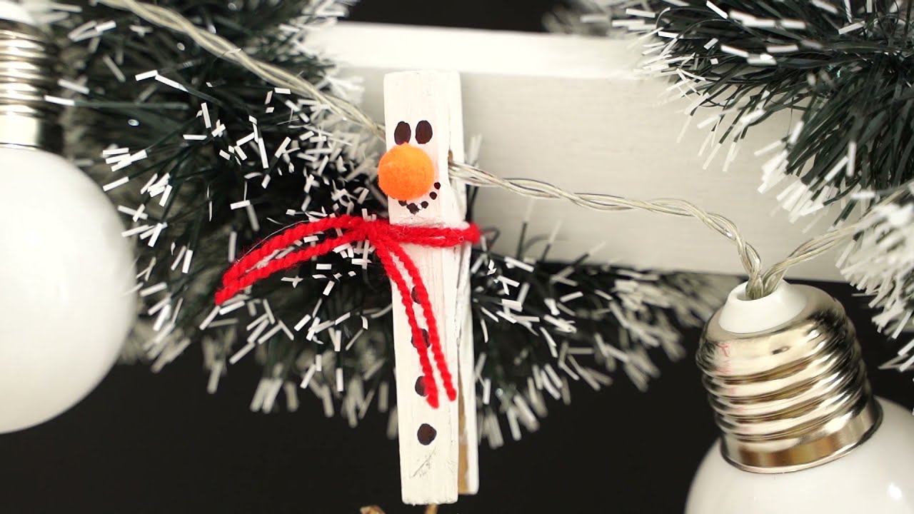 Cute Clothespin Snowman Craft for Kids - Taming Little Monsters