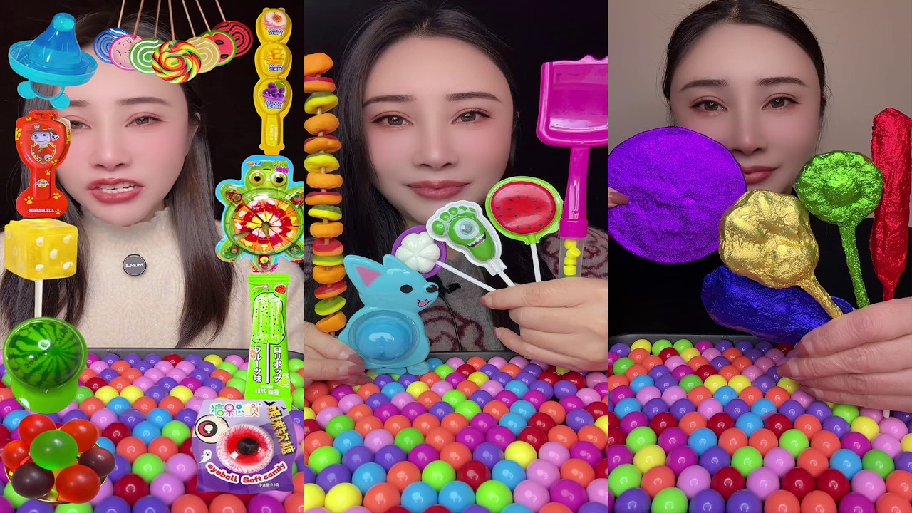 ASMR Конфеты 🍬 Игрушки принцессы 👑 Забавные очки 🤓 Фруктовое желе 🍇 Клубничные лакомства 🍓 EP532