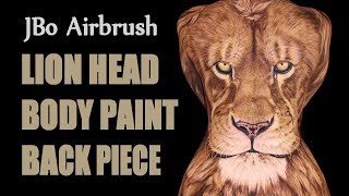 Lion Body Paint Back Piece JBo Airbrush