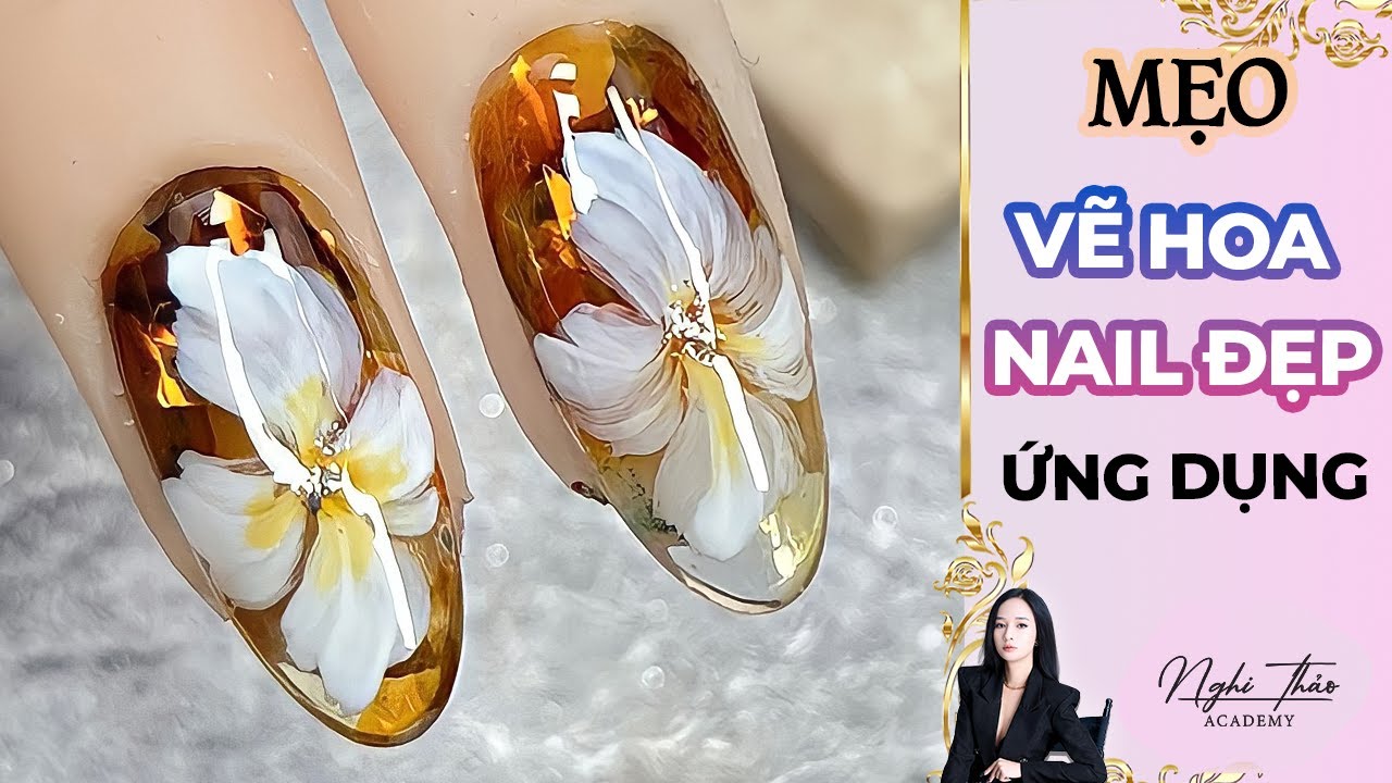 Mẹo vẽ hoa nail đẹp, ứng dụng