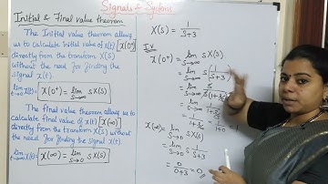 Initial and final value theorem in Laplace transform | in Tamil| Signals and SystemsPart-37