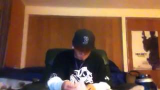 Opening up a christmas present