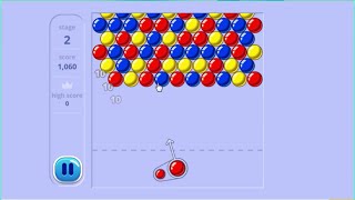 Bubble Shooter game played in (PC) shooting colorful balls screenshot 1