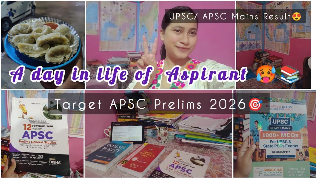A day in life of APSC Aspirant 🥵🎯 | My APSC Prelims 2026 Strategy 😍 