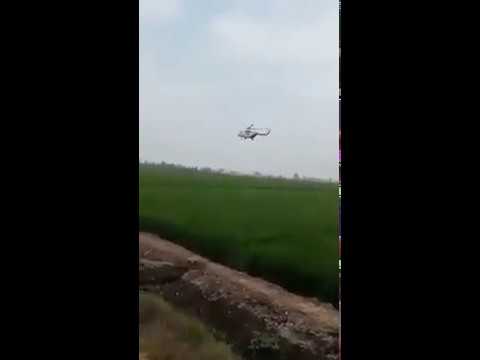 لحظة سقوط طائرة حربية في قرية طماي الزهايرة مركز السنبلاوين