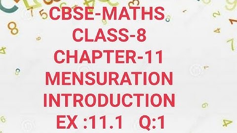 CBSE-MATHS|CLASS -8|CHAPTER -11|MENSURATION INTRODUCTION|EX :11.1|Q.1|in Malayalam|MJ ACADEMY|