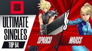 Sparg0 vs Marss - Top 64 Ultimate Singles - Genesis 8 | Cloud vs Zero Suit Samus