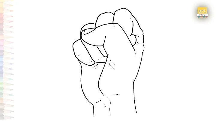 Hand Clenched drawing easy | Outline sketches | How to draw Clenched hand step by step | #artjanag