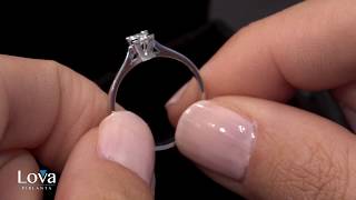 Lova Pırlanta - 0,15 Karat Pırlanta Tektaş Yüzük - 1020101