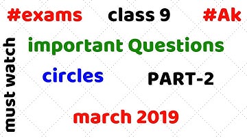 circles class 9 most important Questions By Akstudy 1024