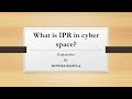 what is IPR (intellectual property right)  in cyberspace ?