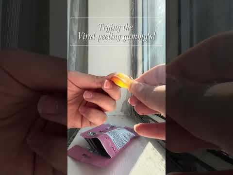 Trying the peach