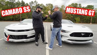 CAMARO OWNER CALLED HIM OUT! (2020 Camaro SS vs 2020 Mustang GT)