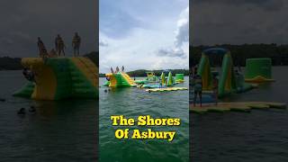 Inflatable Waterpark Lake Hartwell! Aqua Zone Inflatable Obstacle Course #inflatablewaterpark #fun