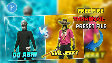 Free Fire 1 vs 1 Thumbnail Preset File|| free Fire Custom Thumbnail plp #DGAbhi
