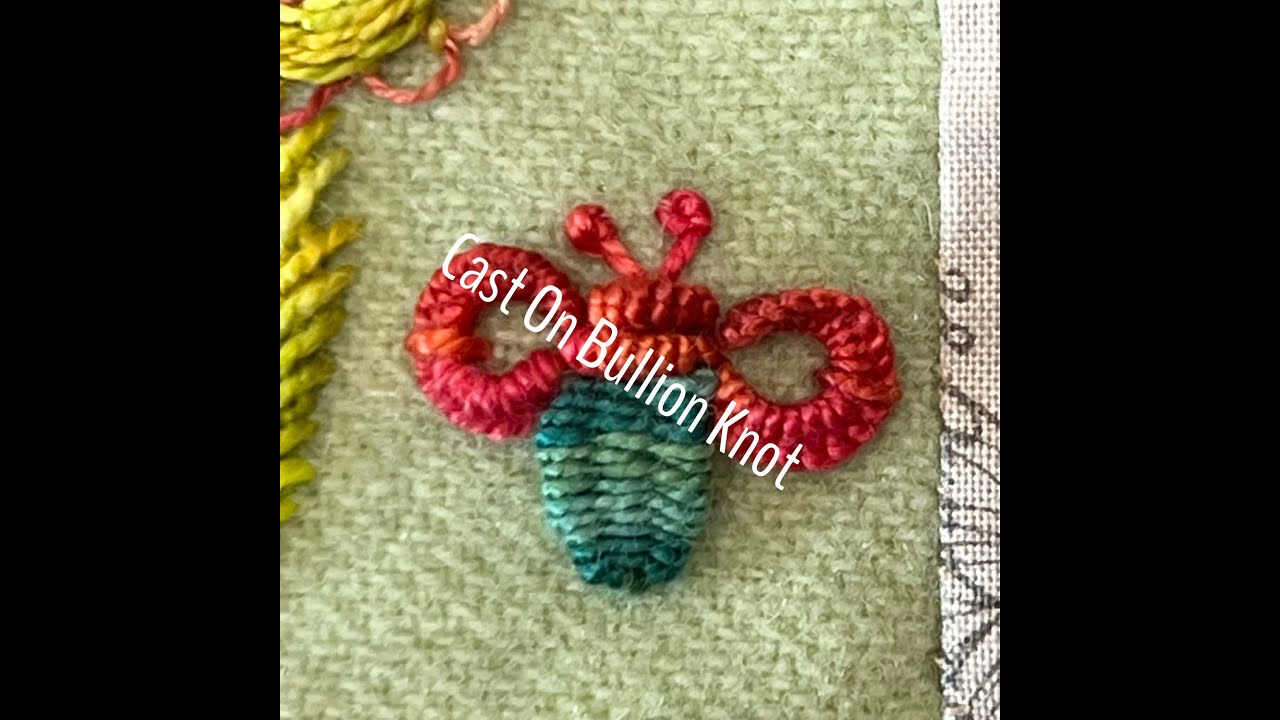 Cast On Bullion Knot For Left Handed and Right Handed Stitchers