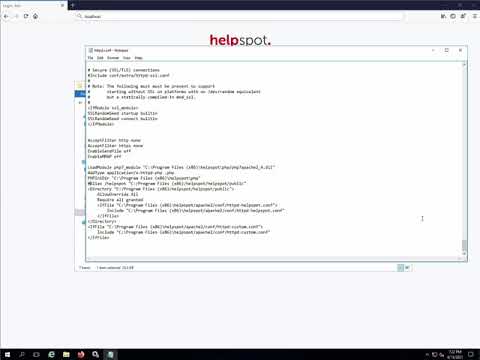 HelpSpot Apache Directory Change On Windows