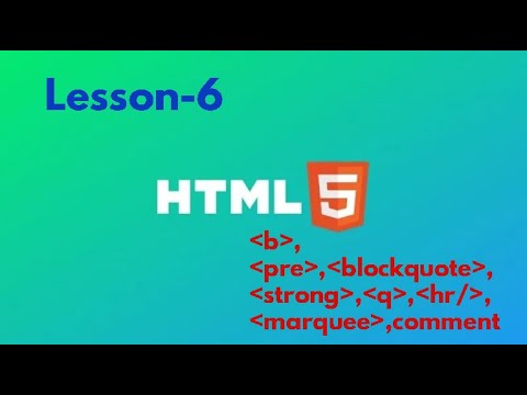 Lesson-6|| Important tags|| how to comment in html|| comment kaise kre ...