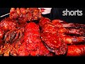 ASMR SPICY SEAFOOD, 해물찜 먹방,  SPICY ENOKI MUSHROOM, 매운 버섯, OCTOPUS MUKBANG  #shorts