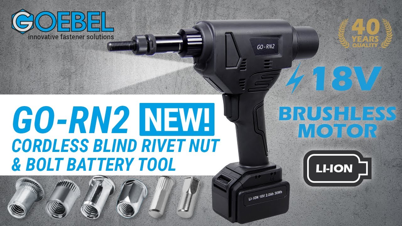 GO-RN2 – Cordless Blind Rivet Nut & Bolt Battery Tool With