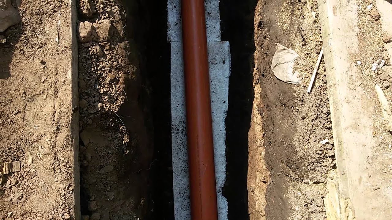 Прокладка уличной канализации - YouTube