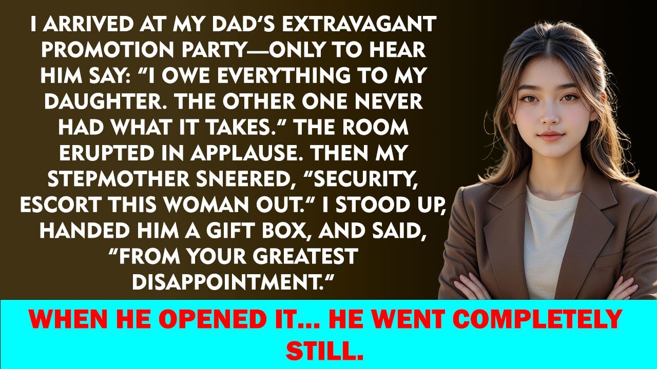I Went to Dad’s Lavish Promotion Party—Then He Said “I Owe It All to My Daughter…Not You”