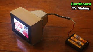 How To Make Led Tv Cardboard Tv Making Cardboard Tv