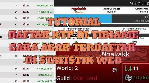 TIBIAME TRIK CHAR MASUK STATISTIK WEB