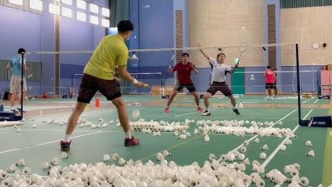 Professional badminton training for Doubles