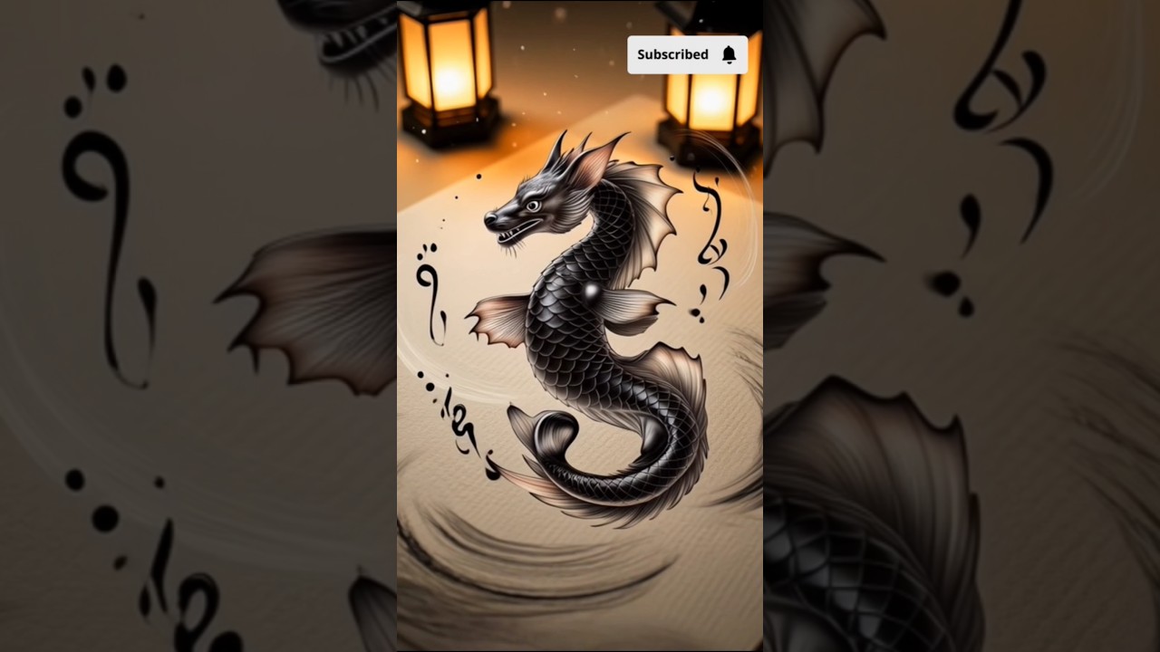 Ink Drawing Comes Alive 🖋️✨ | Koi Dragon Calligraphy Animation