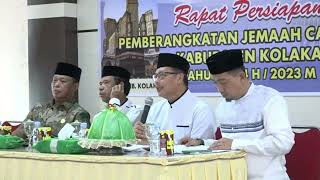 RAPAT PERSIAPAN PEMBERANGKATAN JEMAAH CALON HAJI KABUPATEN KOLAKA TAHUN 1444H/2023M