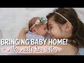 COMING HOME FROM HOSPITAL + MILA MEETING HER BABY SISTER | POST-DELIVERY DURING PANDEMIC 2020